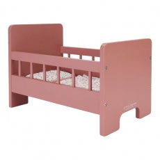 Drewniane łóżeczko dla lalek z pościelą Little Dutch