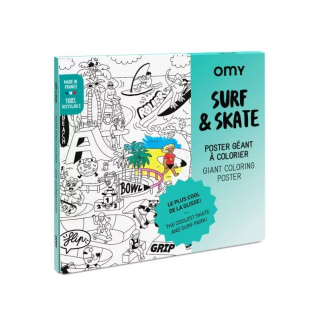 Gigantyczna kolorowanka OMY - Surf & Skate 100x70 cm