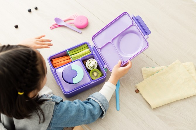 Lunchbox z termosem OmieBox OMIE - Purple Plum