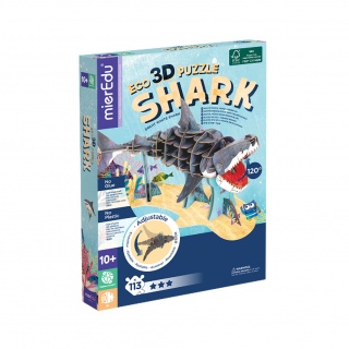 Puzzle 3D mierEdu - Żarłacz biały
