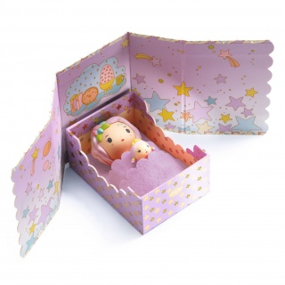 Magnetyczne pudełko z figurkami Tinyly Djeco - Pokoik Violet