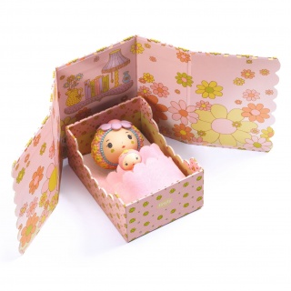 Magnetyczne pudełko z figurkami Tinyly Djeco - Pokoik Rose