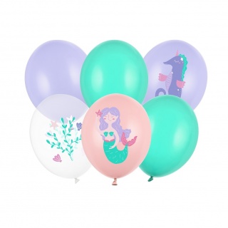 Balony 6 szt Party Deco - Morski świat 30 cm