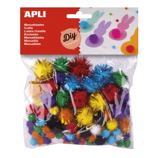 Pompony Apli Kids - Metaliczne kolory