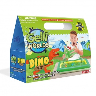 Zestaw do tworzenia gelli z figurkami i tacą Gelli Worlds Zimpli Kids - Dino Pack