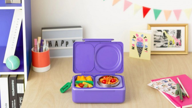 Lunchbox do szkoły z termosem Omie Box fiolet