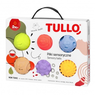 Piłki sensoryczne 6 szt Tullo - Pastelowe Buźki