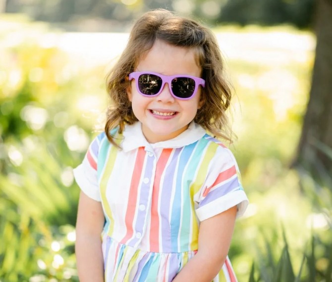 Okulary przeciwsłoneczne z filtrem dla dzieci UV400 Babaiators Little Lilac