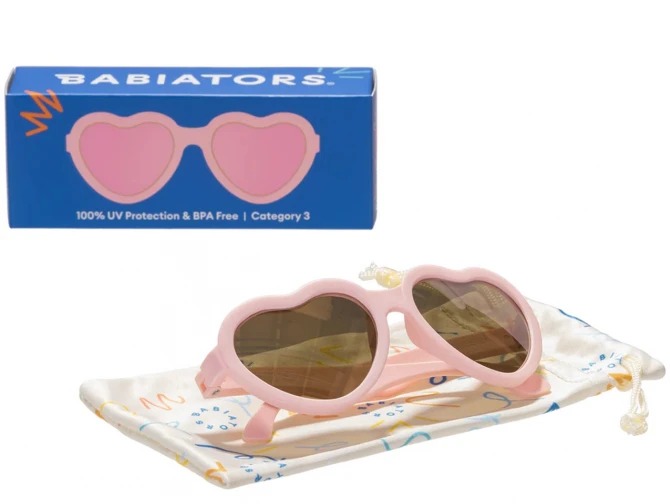 Okularki przeciwsłoneczne Hearts Babiators od 3 do 5 lat - Ballerina Pink