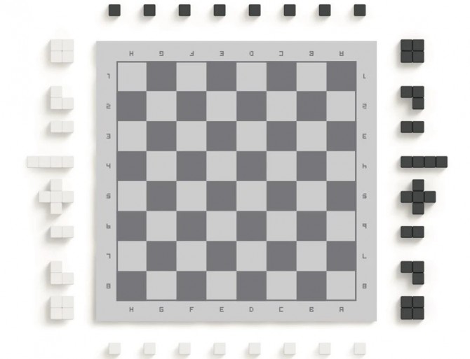Klocki magnetyczne dla dzieci z grą w szachy