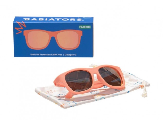 Okulary w ochronnym etui Babiators Navigator pomarańczowe