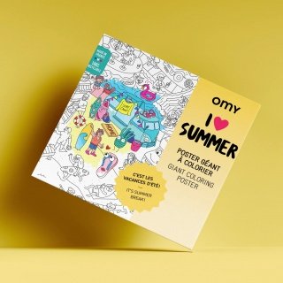 Gigantyczna kolorowanka OMY - I love summer 100x70 cm