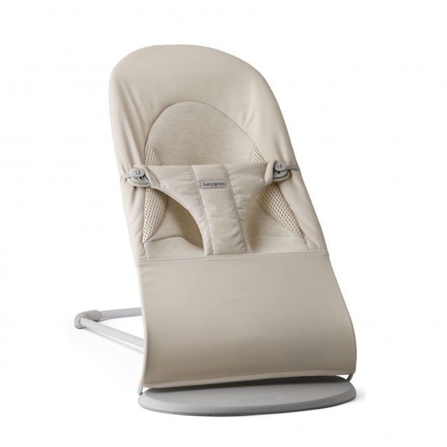 Leżaczek BABYBJORN BALANCE SOFT WOVEN/JERSEY - Jasny Beż