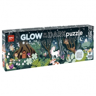 Puzzle świecące w ciemności Apli Kids - Magiczny las 6+