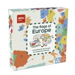  Puzzle z edukacyjną grą Apli Kids - Flagi Europy 5+ 