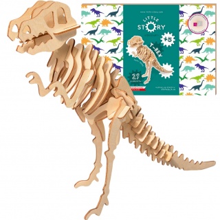 Drewniane Puzzle Model 3D Little Story - T-Rex