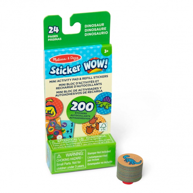 Mini notes + 200 naklejek uzupełniających Sticker WOW! Melissa & Doug - Dinosaur