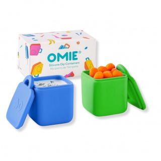 Dwa szczelne pojemniczki do lunchboxa OmieDip OMIE - Blue Green