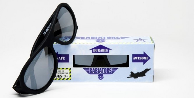 Okularki przeciwsłoneczne Aviator Babiators od 3 do 7 lat - Black Ops Black