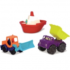 Zestaw trzech mini pojazdów B. Toys - Loaders & Floaters