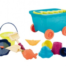 Wózek wagon z akcesoriami plażowymi B. Toys - Niebieski