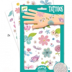 Tatuaże brokatowe Djeco - Kwiaty