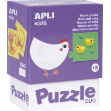 Puzzle dwuczęściowe Apli Kids - Mamy i ich dzieci 3+