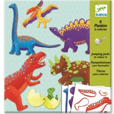 Zestaw artystyczny z ruchomymi elementami Djeco - Dinozaury