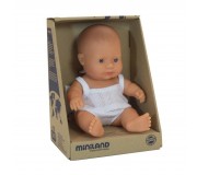 Lalka dziewczynka Miniland Baby - Europejka 21cm