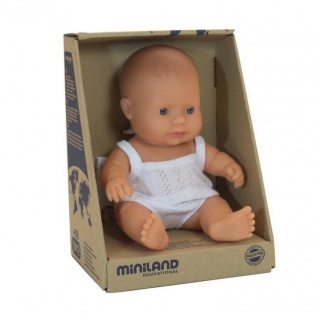 Lalka dziewczynka Miniland Baby - Europejka 21cm