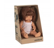 Lalka dziewczynka Miniland Doll - Europejka Rude włosy 38cm
