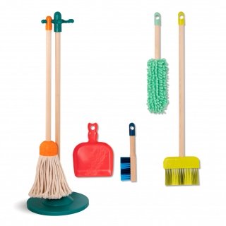 Drewniany zestaw do sprzątania B.Toys - Clean ‘n’ Play