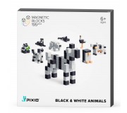 Klocki magnetyczne Pixio - Black & White Animals