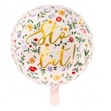 Balon foliowy Party Deco - Sto lat! jasny różowy 35 cm
