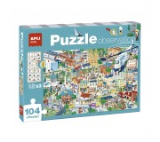 Puzzle obserwacyjne Apli Kids - Miasto 104 el. 5+