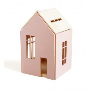 Domek dla lalek z magnesami L Babai - Różowy