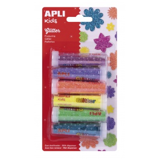Błyszczący brokat w słoiczku Apli Kids - 6 kolorów