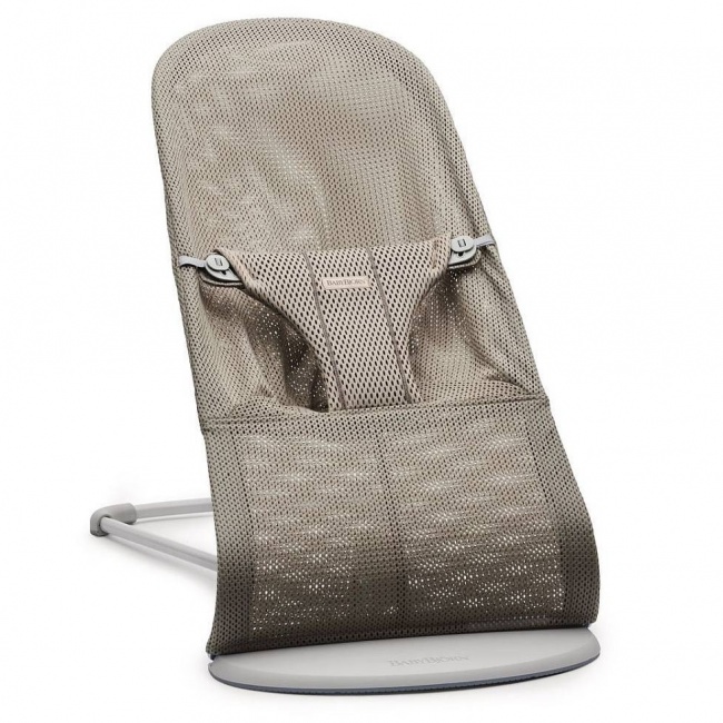 Leżaczek BABYBJORN BLISS MESH - Szary Beż