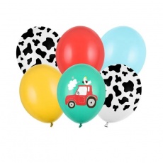 Balony 6 szt Party Deco - Farma 30 cm