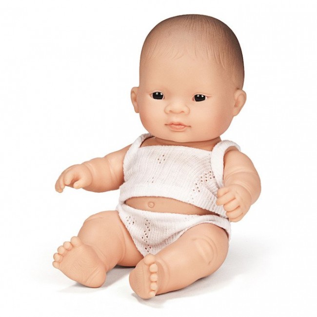 Lalka dziewczynka Miniland Baby - Azjatka 21cm