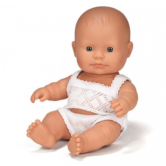 Lalka chłopiec Miniland Baby - Europejczyk 21cm