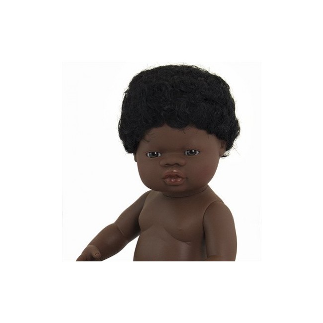 Lalka chłopiec Miniland Doll - Afrykańczyk 38cm