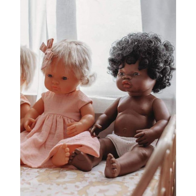 Lalka dziewczynka Miniland Doll - Afrykanka 38cm