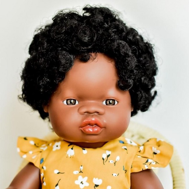 Lalka dziewczynka Miniland Doll - Afrykanka 38cm