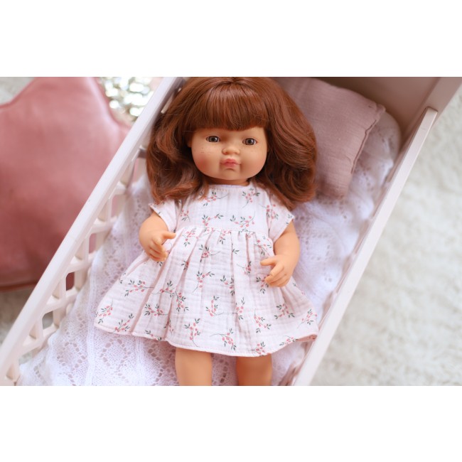 Lalka dziewczynka Miniland Doll - Europejka Rude włosy 38cm