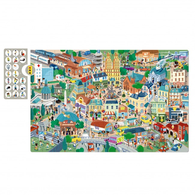 Puzzle obserwacyjne Apli Kids - Miasto 104 el. 5+