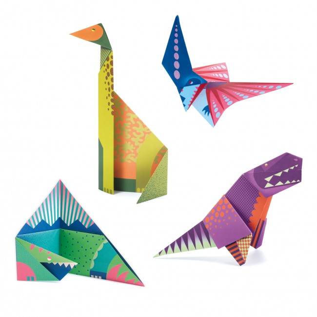 Zestaw artystyczny Origami Djeco - Dinozaury
