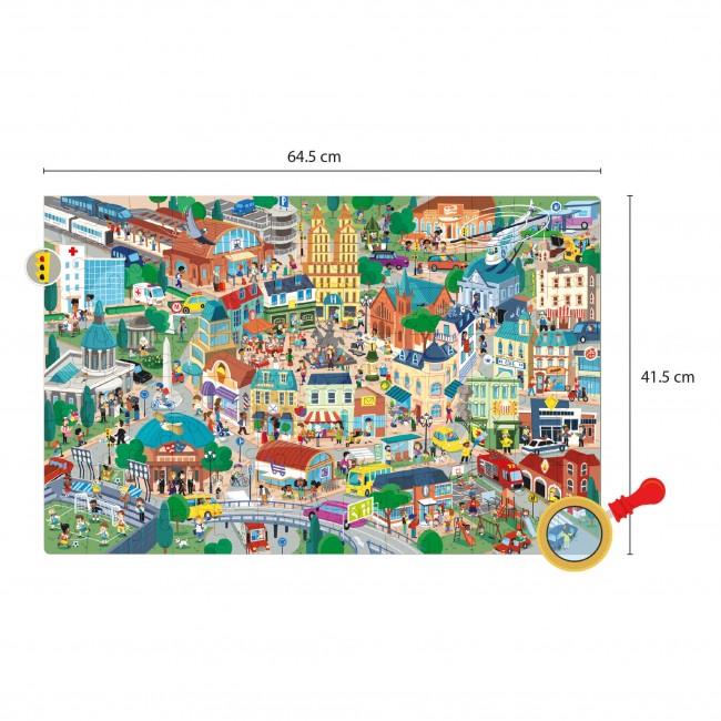 Puzzle obserwacyjne Apli Kids - Miasto 104 el. 5+