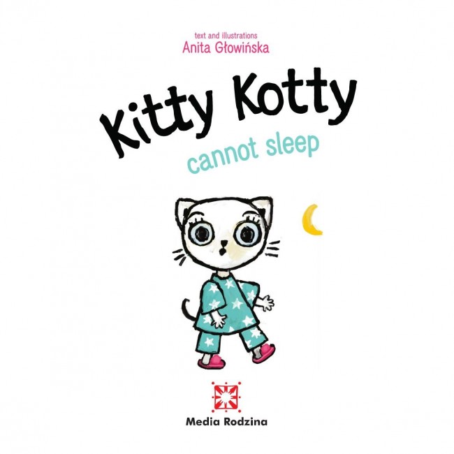 Książka "Kicia Kocia Nie może zasnąć w języku angielskim" wydawnictwo Media Rodzina
