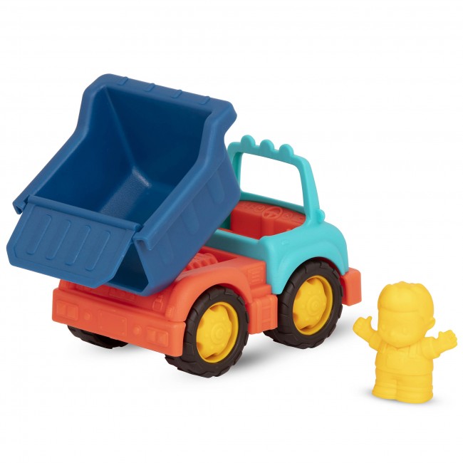 Zestaw trzech małych autek budowlanych z kierowcą Wonder Wheels B. Toys